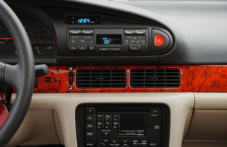 Close up of climate control/audio system