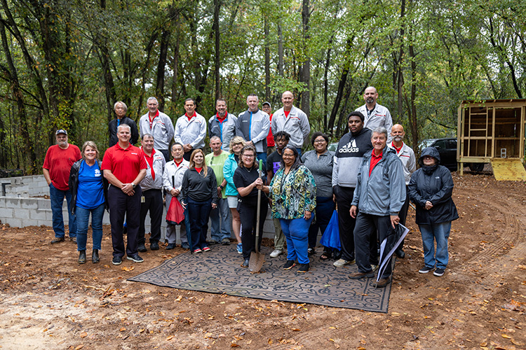 Nissan Decherd employees recently worked alongside the Kelso family to build their new home in the Highland Rim area of Tennessee